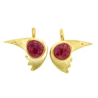 Boucles d'oreilles Soprana Gioielleria Femme in Or Rubino OG RUBINI ROSE CUT - OG RUBINI ROSE CUT